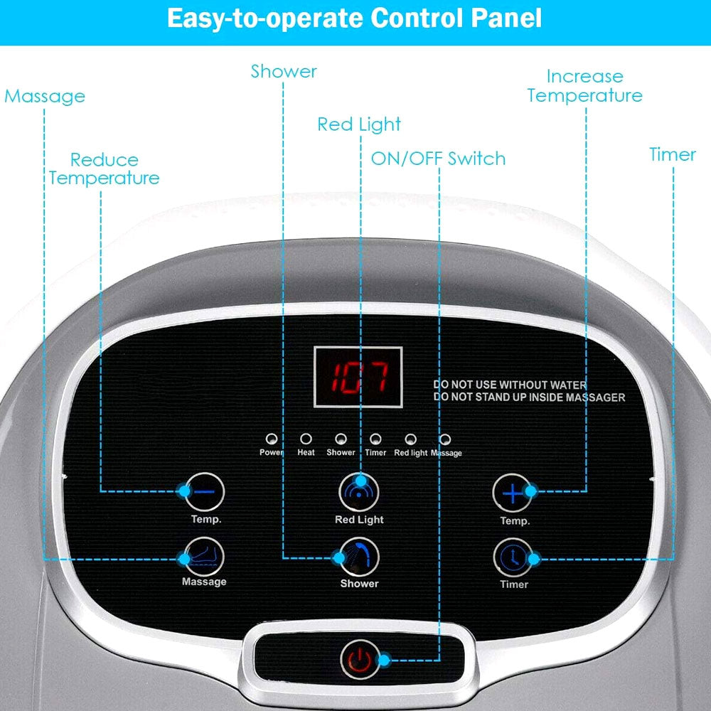 FootSpa Massager - Adjustable Heated Foot Spa Bath Pedicure Machine