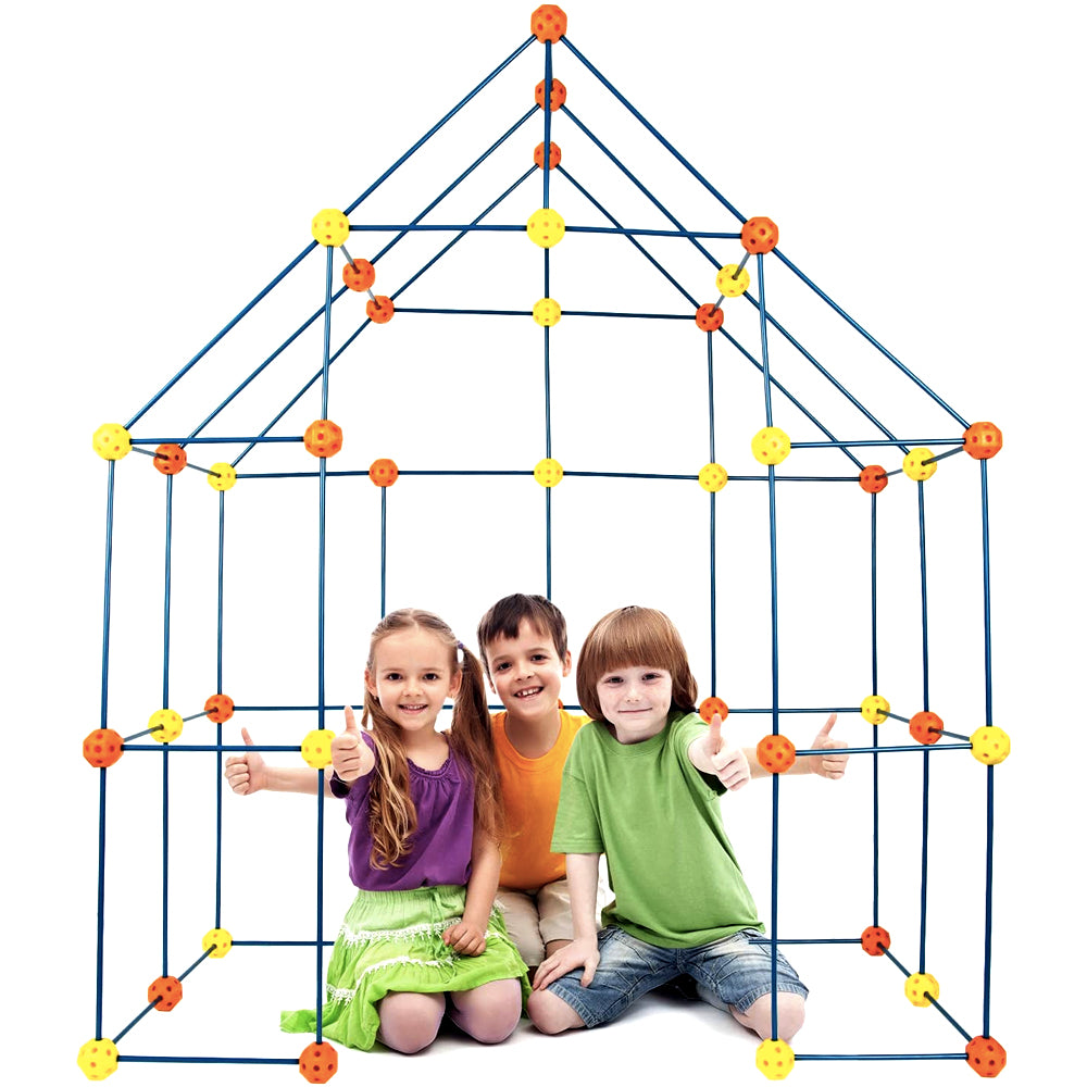 2BK 100 PCS Kids Fort Building Kit - Fort Builder, Crazy Kids Fort Building  Set, Build A Fort