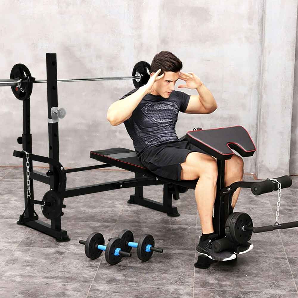 Olympic Weight Bench Set Home Gym Machine 1100 Lbs Workout Bench Press System Home Gym Weight Bench Workout Benches Full Body Weight Bench Set