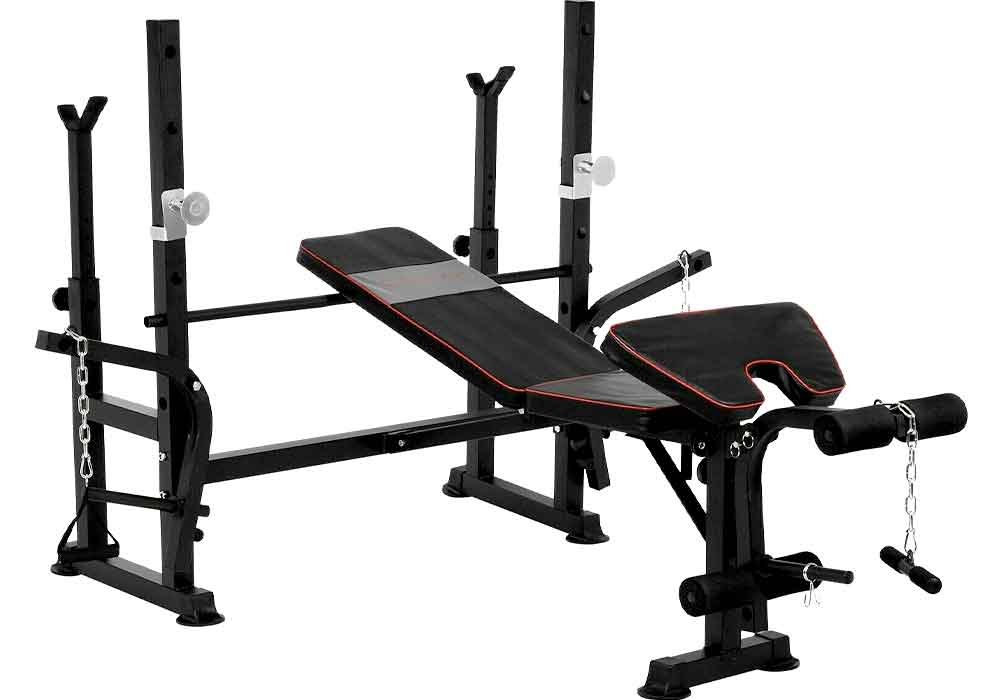 Olympic Weight Bench Set Home Gym Machine 1100 Lbs Workout Bench Press System Home Gym Weight Bench Workout Benches Full Body Weight Bench Set