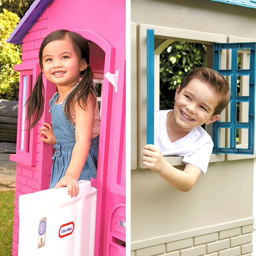 Playhouses for Kids - Cape Cottage Play house Sets For Outdoor & Indoor - Playset Playground for Toddlers Playhouses Sets Plastic Playhouse Outdoor Playhouse Set Little Tikes Indoor Playhouse for Girl Boy Kid Children