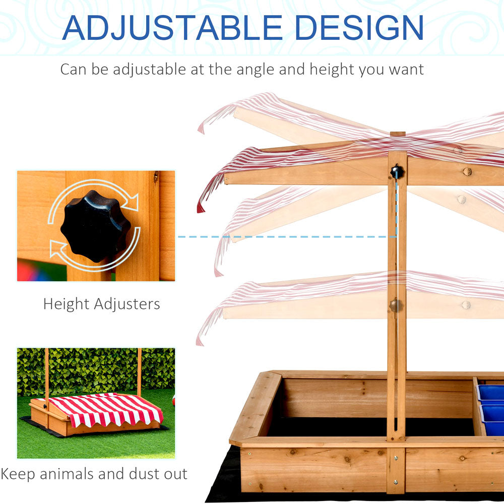 Large Sandbox With Cover Wooden Sand Box With Canopy For Outdoor Sand Box Wooden Sandbox Sandbox With Cover Sandbox With Canopy