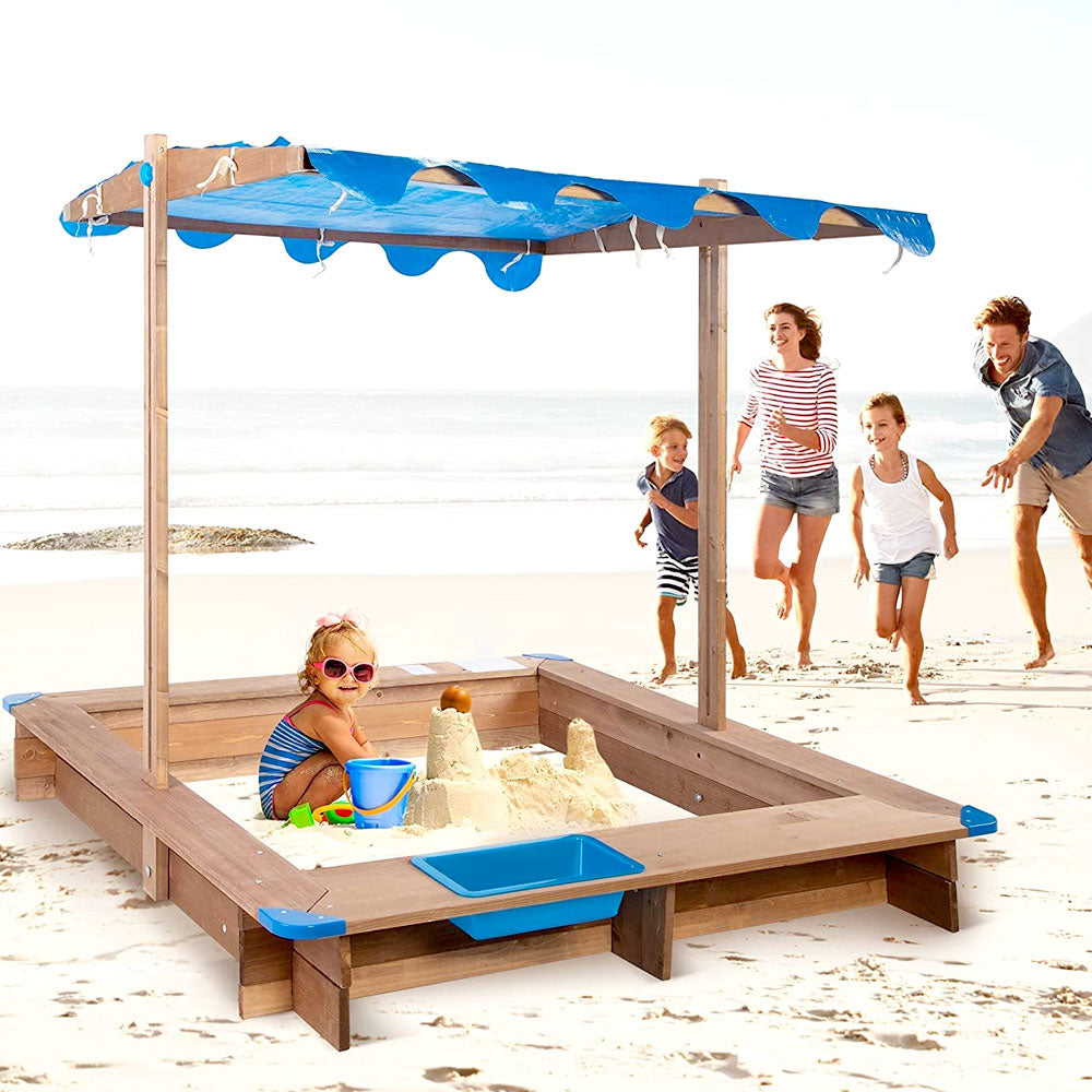 Large Sandbox With Cover Wooden Sand Box With Canopy For Outdoor Sand Box Wooden Sandbox Sandbox With Cover Sandbox With Canopy