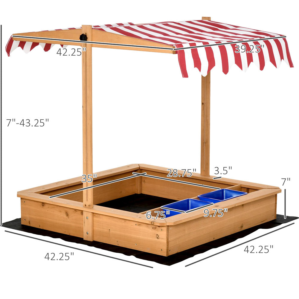 Large Sandbox With Cover Wooden Sand Box With Canopy For Outdoor Sand Box Wooden Sandbox Sandbox With Cover Sandbox With Canopy