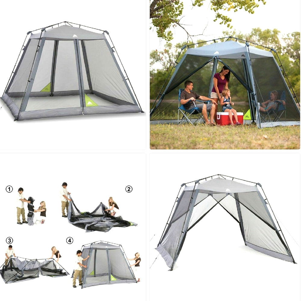 Large Screen House - A Screened Canopy Tent for your outdoor gatherings | WarehousesChoice Screened House Gray Black Camping Outdoor Tent Screen 10" x 10" and 13" x 9"