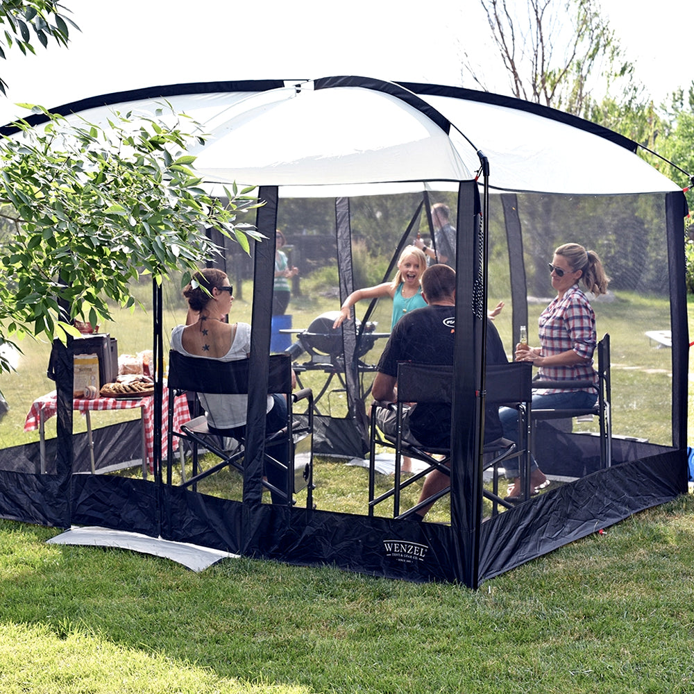 Large Screen House - A Screened Canopy Tent for your outdoor gatherings | WarehousesChoice Screened House Gray Black Camping Outdoor Tent Screen 10" x 10" and 13" x 9"