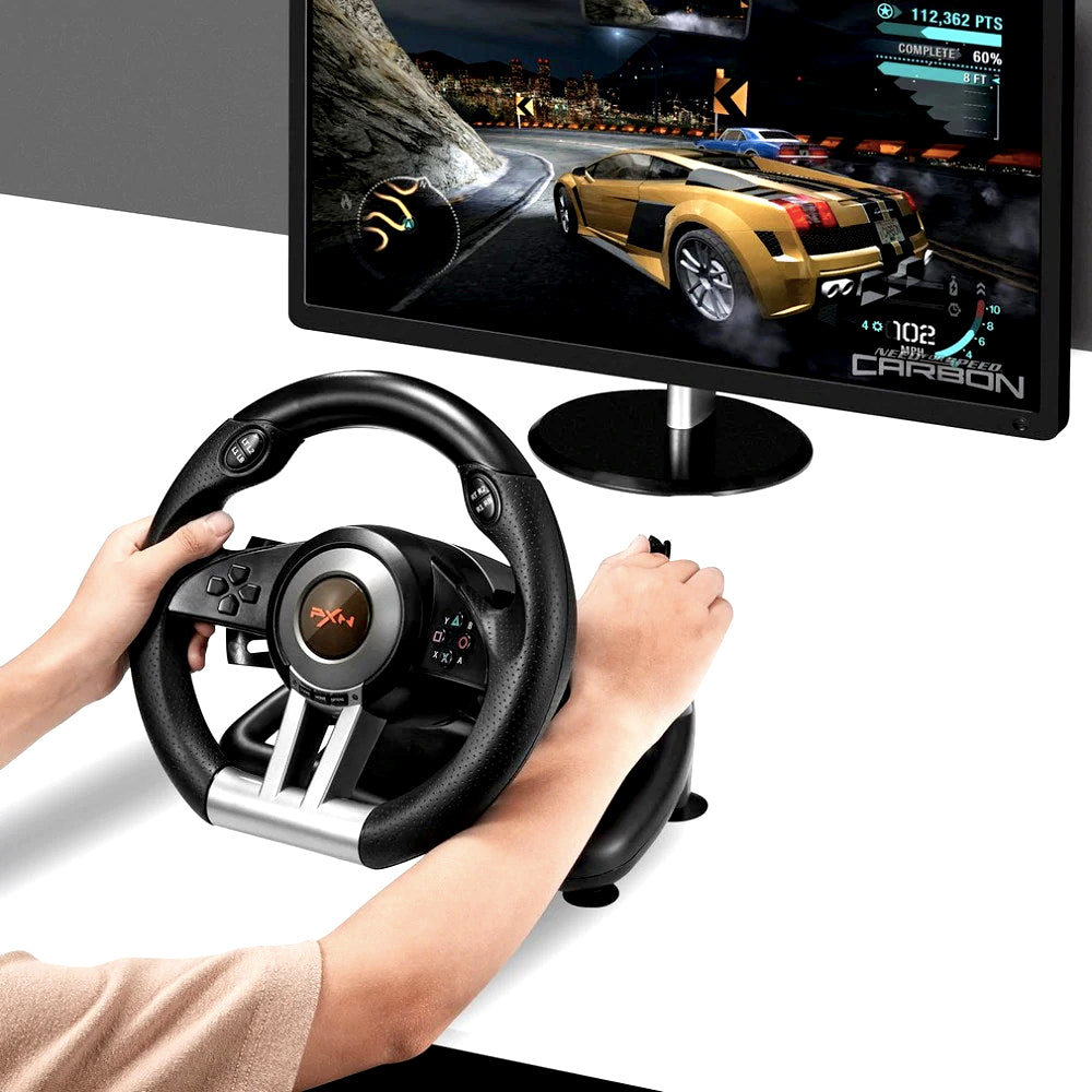 Racing Gaming Steering Wheel Simulator Suitable for Xbox one/Xbox Series X/S /PC/PS3/PS4/PS5/Nintendo Switch - Orange Or Black