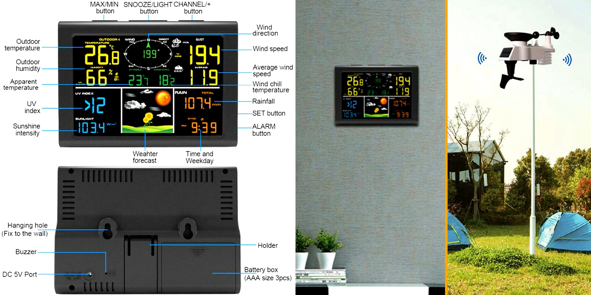 Weather Station  Home Weather Station Best Weather Station Wireless Kit