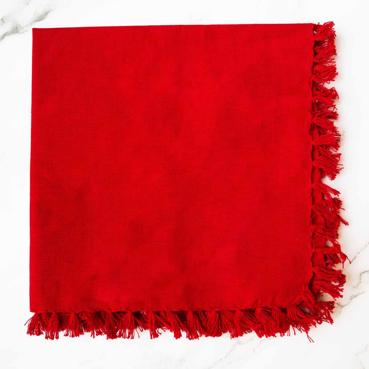 Fringe Napkin in Red