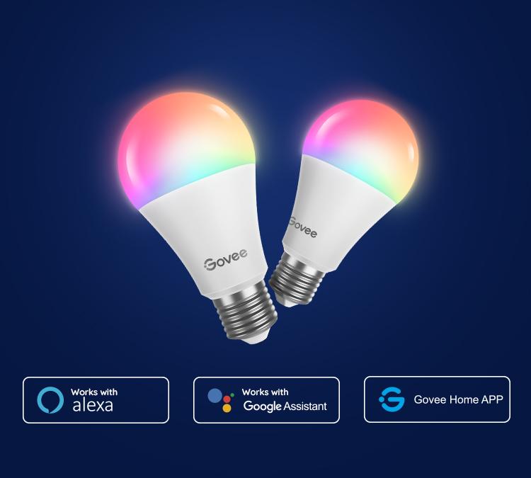 Govee RGBWW Smart LED Bulb (1200 lumens) (2-pack) Full-color LED bulb with  Wi-Fi at Crutchfield