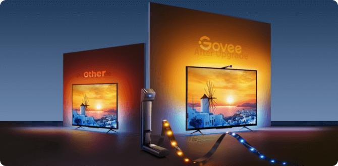 Govee TV Backlight 3 Lite with Fish-Eye Correction Sync to 55-65