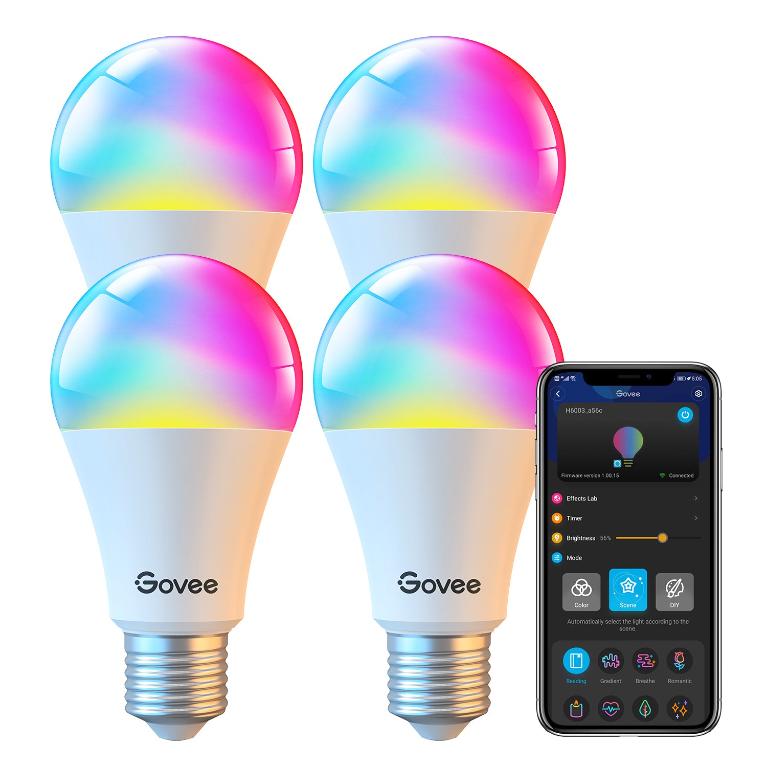 

Govee Wi-Fi LED Bulbs, 4 PACK