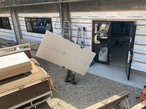 Delivery of plasterboard│RC construction full renovation Yamanashi