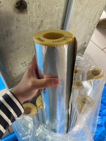 Insulation material glass wool for drain pipes