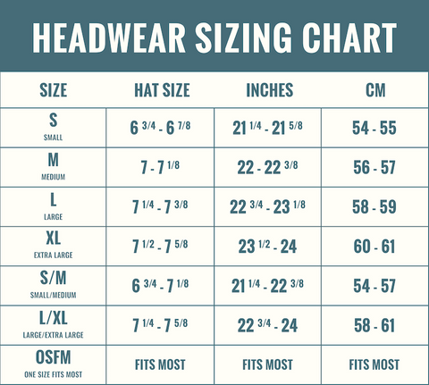 Sizing Chart – Shop Hats Galore & More