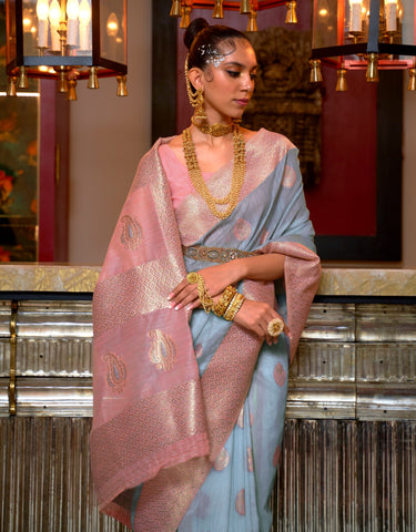 Pure Handloom Linen saree online