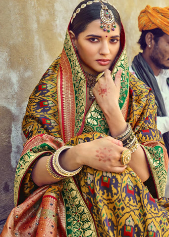 bride in yellow saree