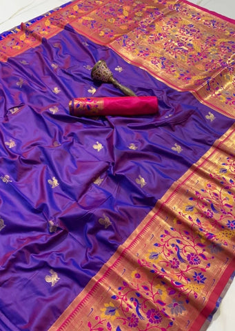 PS1P1SG123040604 Green Paithani Handloom Pure Silk Peacock Design Saree –  Luxurion World