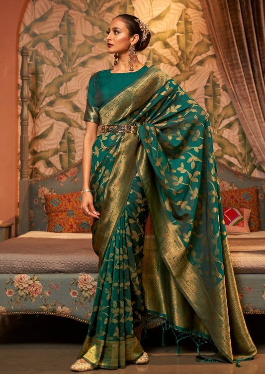 Buy Pure Soft Silk Green Sarees Online Shopping Best Price – Sunasa