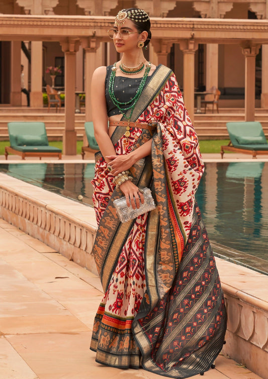 Double Ikat Patola Saree Chanda - NAVDIP TUNDIYA