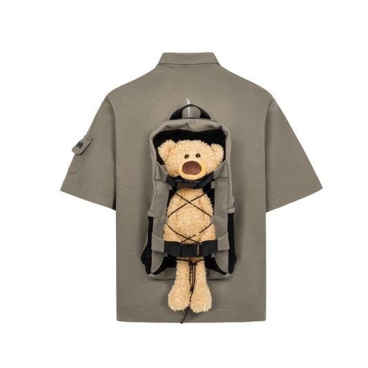 13DE MARZO Bear Bag Functional T-shirt Light Gray – Fixxshop