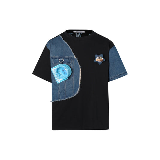 Palda Bear Velcro Patch Letter T-shirt Black – Fixxshop