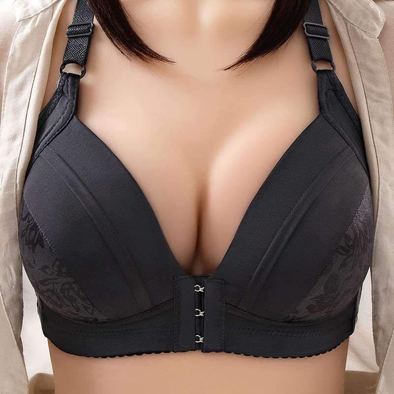 Bra for Older Women Front Closure 5d Shaping,Push Up Seamless No Trace  Beauty Back Sports Comfy Bra,Front Closure Bras for Women (Color : Skin,  Size 