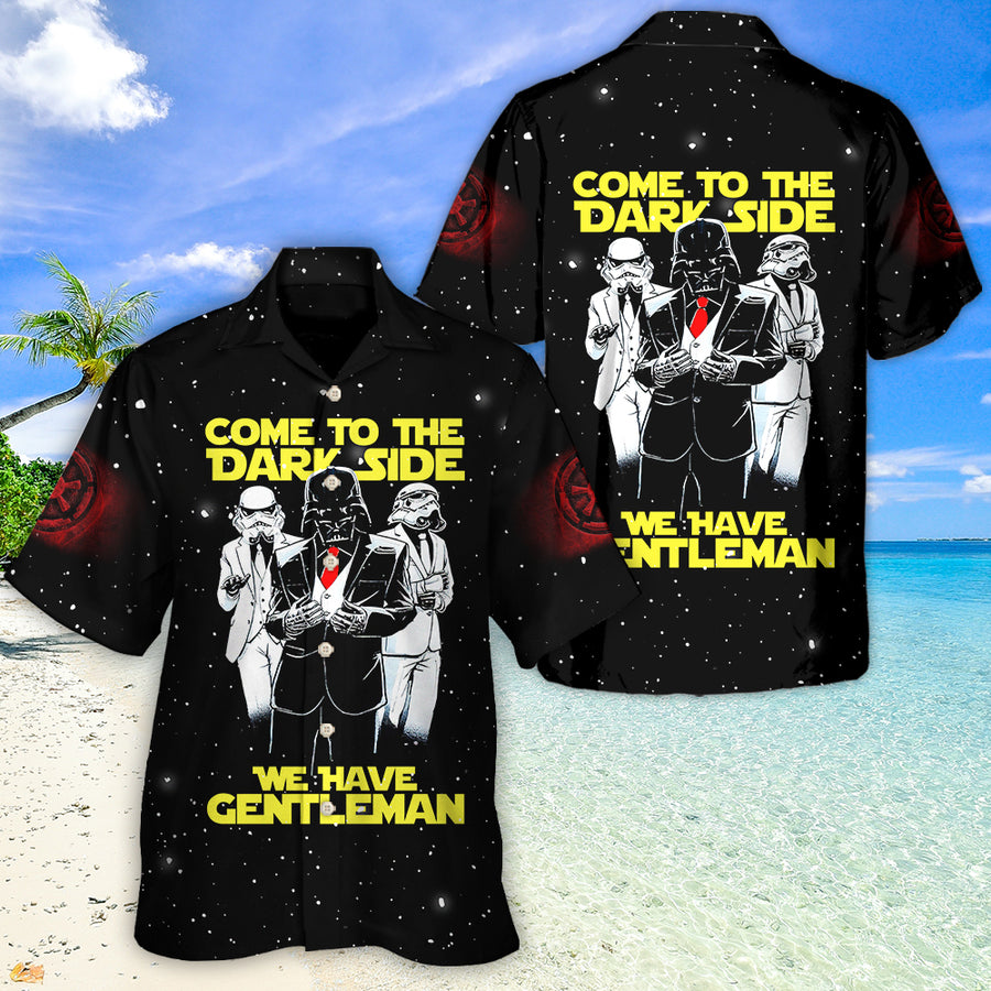 Disney Star Wars Hawaiian Shirt Summer Beach Starwars Darth Vader Come To The Dark Side Aloha Button Up Shirt - 90scloth