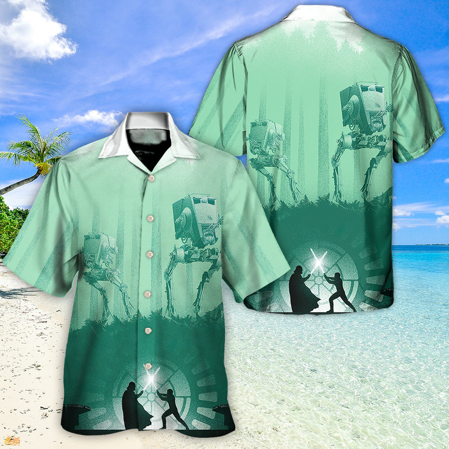 Disney Star Wars Hawaiian Shirt Summer Beach Starwars Darth Vader Aloha Button Up Shirt - 90scloth
