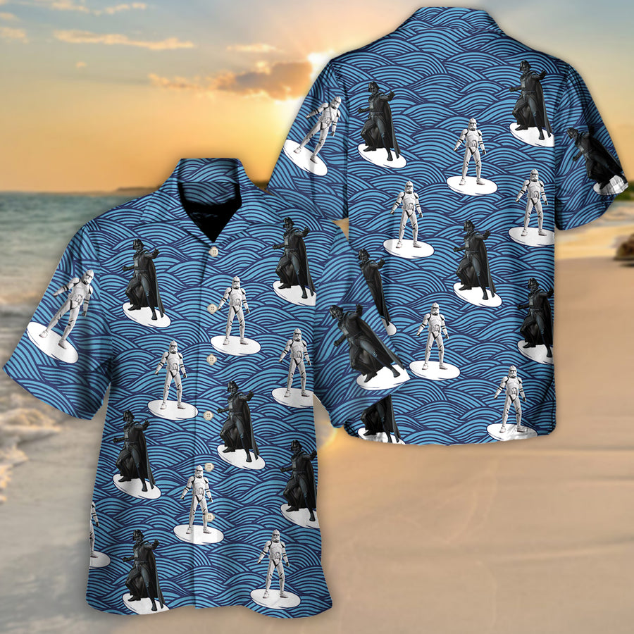 Disney Star Wars Hawaiian Shirt Summer Beach Starwars Storm Trooper Darth Vader Surfing Aloha Button Up Shirt - 90scloth