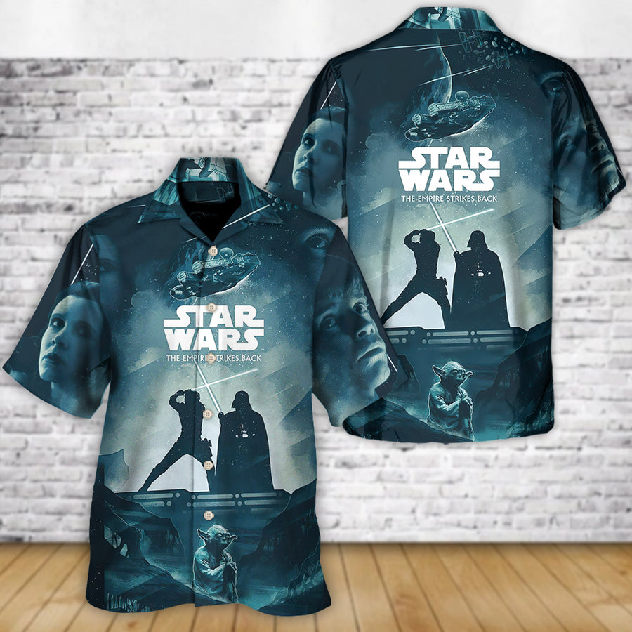 Disney Star Wars Hawaiian Shirt Summer Beach Starwars The Empire Strikes Back Aloha Button Up Shirt - 90scloth