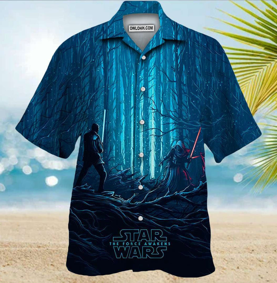 Disney Star Wars Hawaiian Shirt Summer Beach Starwars The Force Awakens Aloha Button Up Shirt - 90scloth