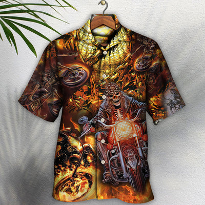 Skull Motorcycle Racing Fast Fire New - Hawaiian Shirt - Owl Ohh for men and women, kids - Owl Ohh