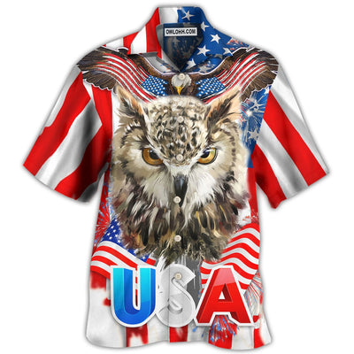 Owl America Independence Day - Hawaiian Shirt - Owl Ohh - Owl Ohh