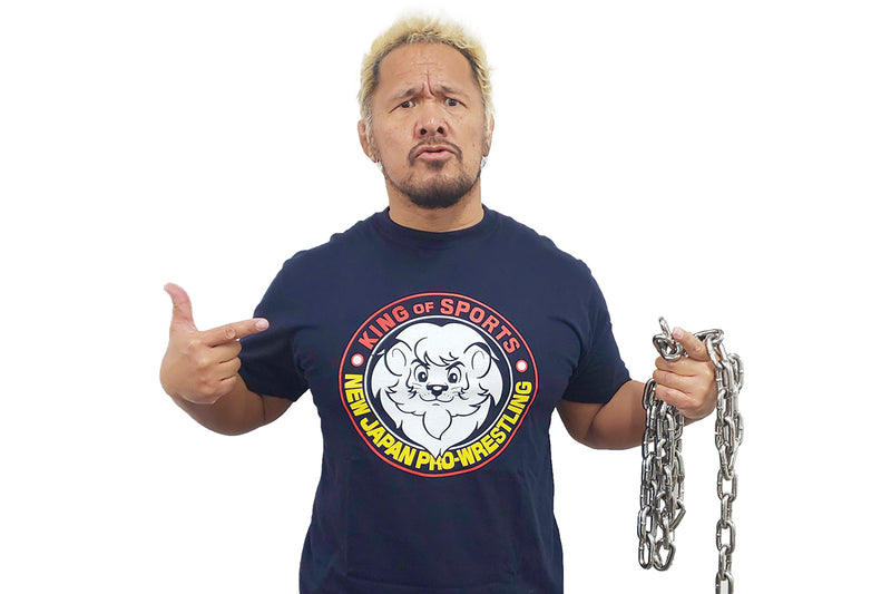 埼玉西武ライオンズ 新日本プロレス コラボtシャツ ネイビー