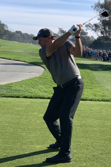 Phil Mickelson using a left handed driver