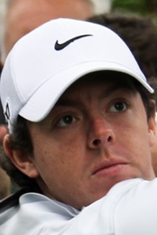 Rory McIlroy watches a drive