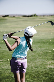 An example of the latest trends in women's golf clothing