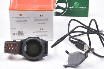 A golfers GPS watch