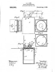 Details of Patent for Gus Low's "paper receptacle"
