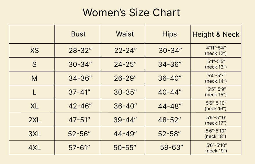 Pin on Color Charts/Size Charts