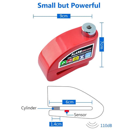 Aovo Scooter Disc Brake Lock with Alarm & waterproof