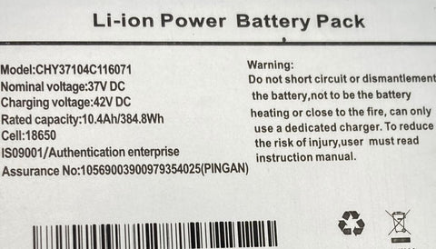 Lenzod Electric Scooter battery