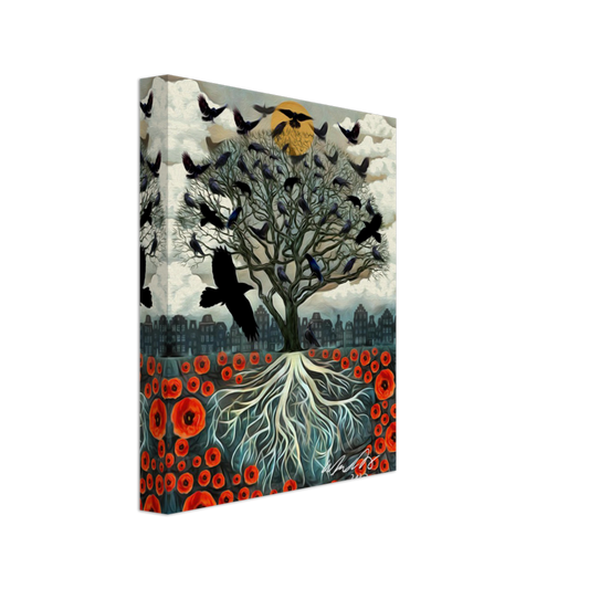 8 x 10 Canvas Urban Crow - Nature – MJ Cullinane Art