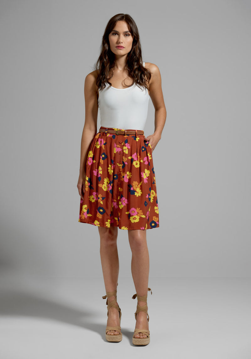 Modcloth As I Float by Midi Skirt in Artwork, Size Small