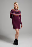 Dots Zig Zag Print Sweater Dress by Modcloth