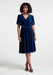 A-line Flutter Sleeves Gathered Stretchy Short Dress by Modcloth