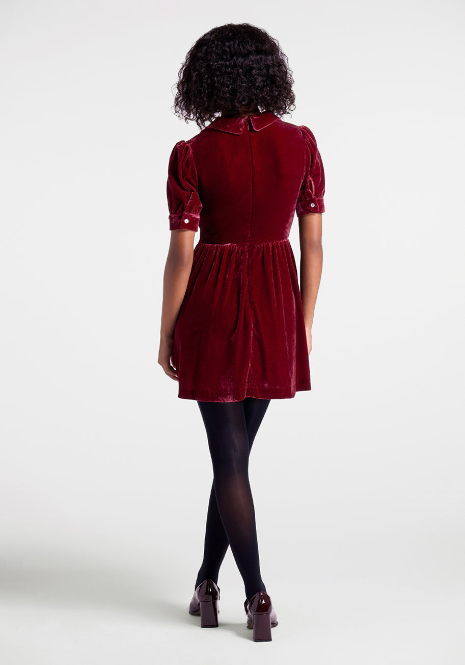 Such A Stunner Velvet Shirt Dress