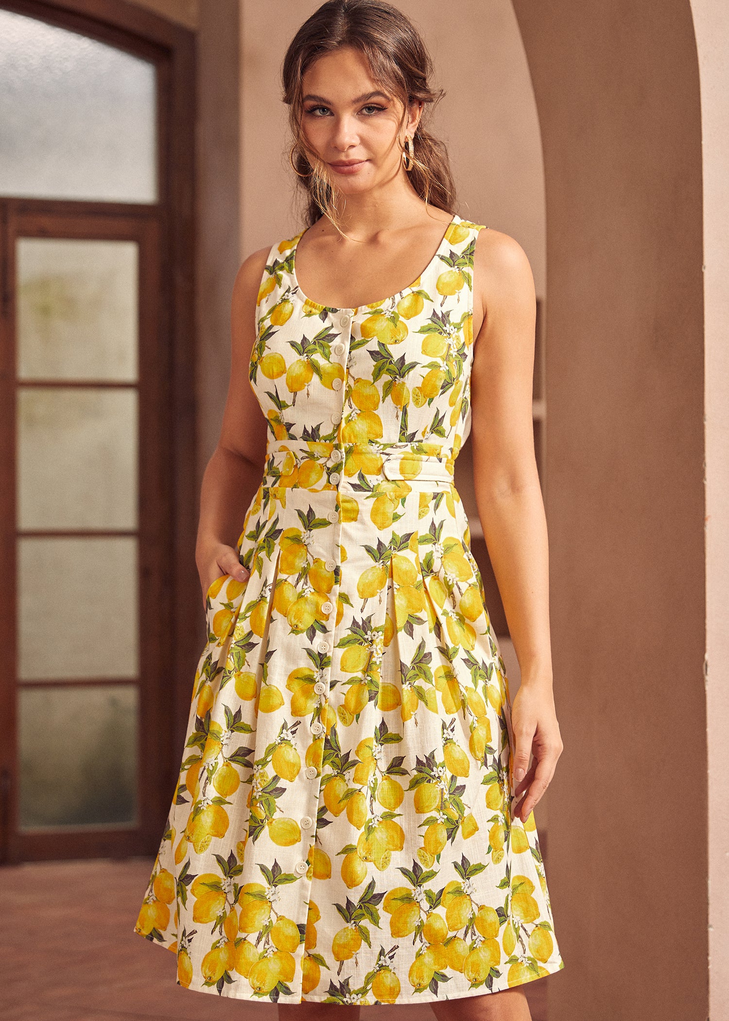 Seeking Out Sunshine Fit And Flare Dress