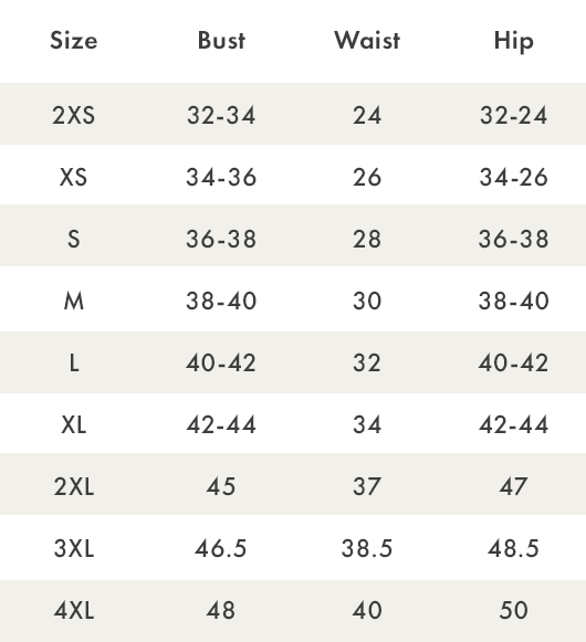 Size Chart - Collectif (Alpha) | ModCloth